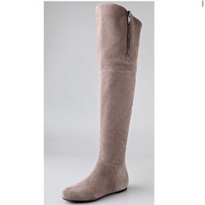 Sam Edelman tall suede boots size 8 in taupe
